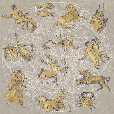 Gilded Zodiac Signs