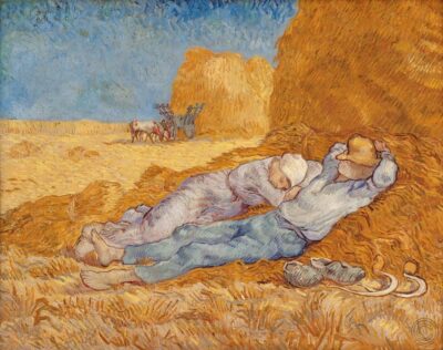 La siesta; tras Millet- (1890)