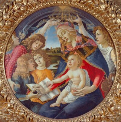 María con el niño y cinco angeles (Madonna del magnificat)