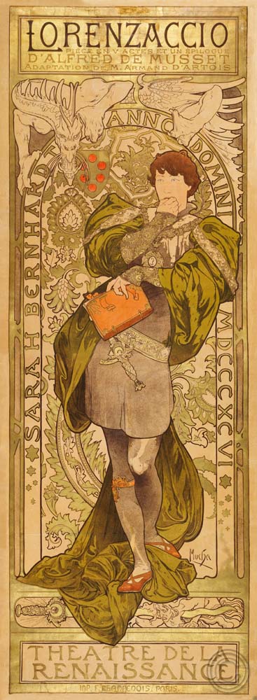 Cartel para A. de Musset´s 'Lorenzaccio' en Paris. 1896