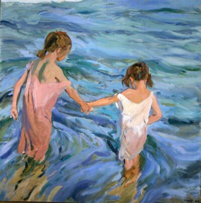 Los niños en el mar