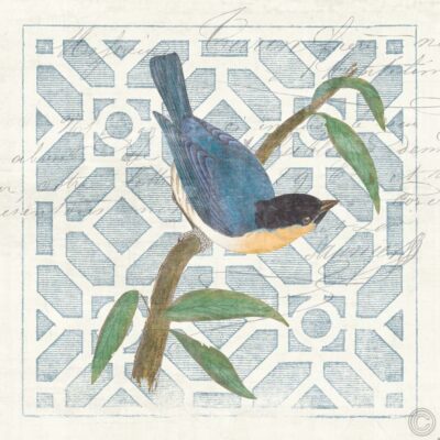 Monument Etching Tile I Blue Bird