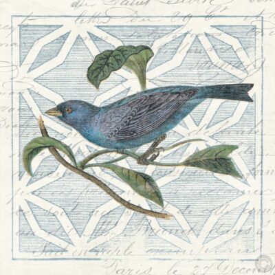 Monument Etching Tile II Blue Bird-