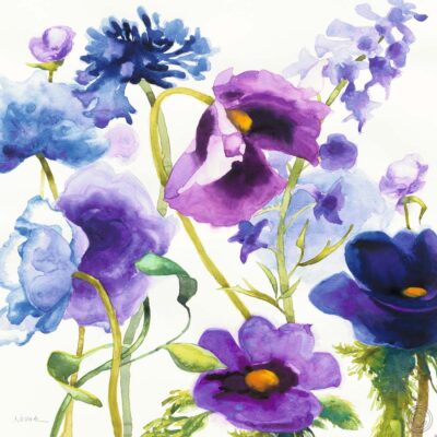 Blue and Purple Mixed Garden I