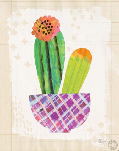 Collage Cactus II on Graph Paper