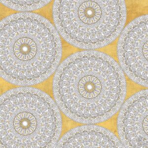 Color my World Mandala Pattern Gold