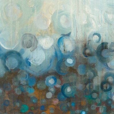 Blue and Bronze Dots VII