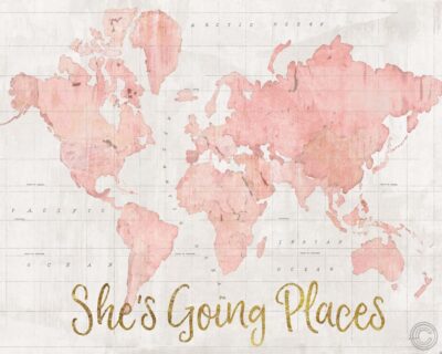 Mapamundi. Sitios rosas a través del mundo