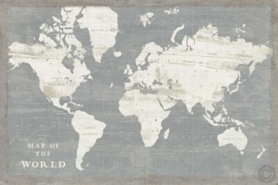 Pizarra mapa del mundo