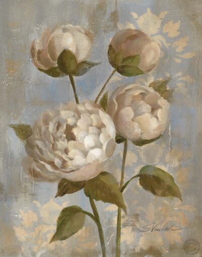 Peony on Soft Blue - Original