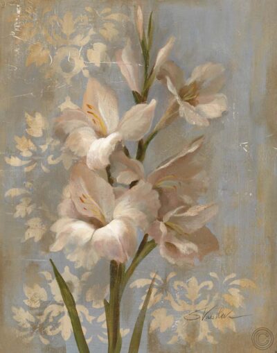 Gladiola on Soft Blue - Original