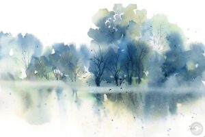 Blue Pond Reflections