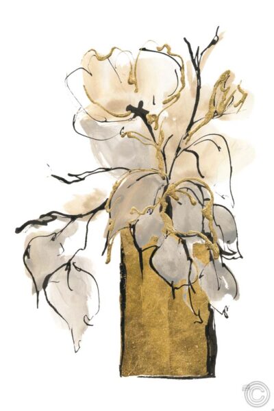 Tall Gilded Vase II